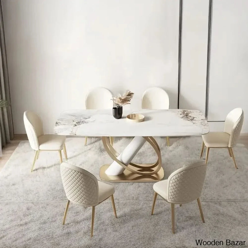 Aldo Luxury Dining Table Set - Craft Decor 6 Seater