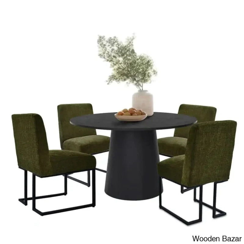 Alvish Luxury 4 Seater Pedestal Dining Set For Best Houses