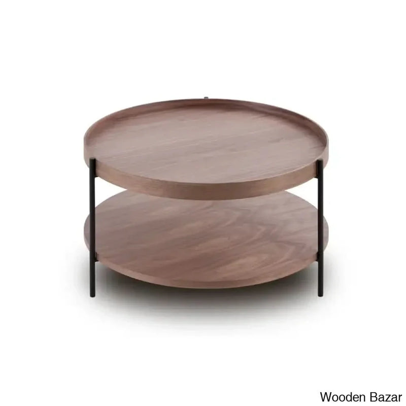 Amiase Solid Wood Top Coffee and center Table