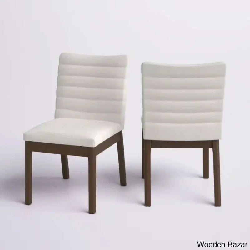 Angalina Solid Back Parsons Chair (Set of 2) -Craft Decor