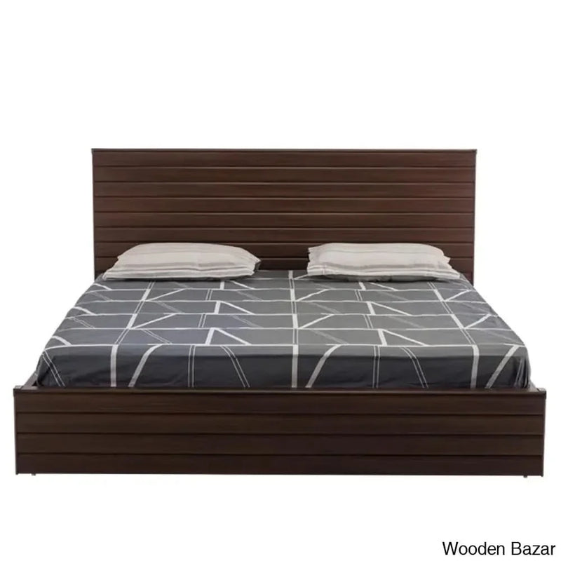 Antinia Queen Size Bed in Royal Look with Lift-up Storage