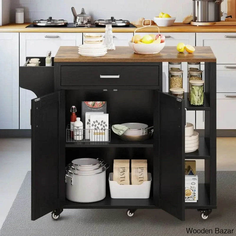 Araf Wood Kitchen Cart Kitchen trolley cart cabinet kitchen island with storage