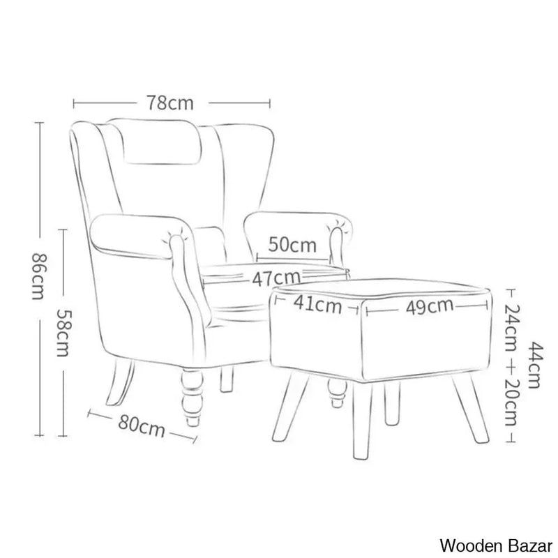 Armchair Sofa Tub Seat Accent Linen Fabric Solid Wood Leg Recliner Bedroom Dining Living Room