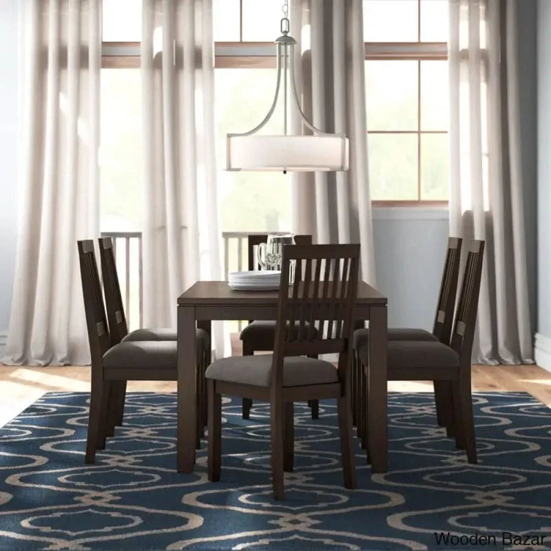 Astin Modern 6 Seater Wooden Dining Table Set - Craft Decor