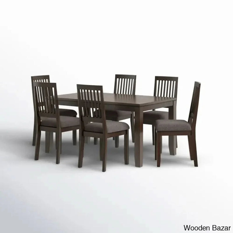 Astin Modern 6 Seater Wooden Dining Table Set - Craft Decor