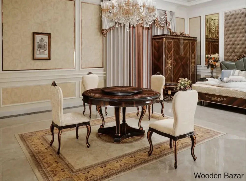 Athena 5 - Piece Solid Wood Top Dining Set