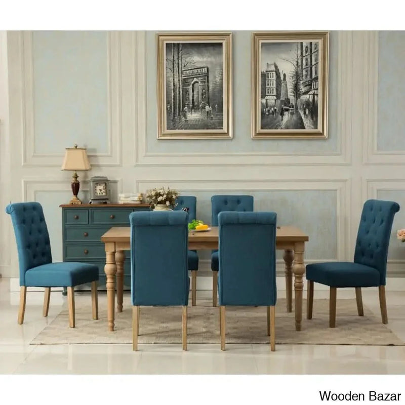 Atticus 6 - Person Dining Set (Teakwood)