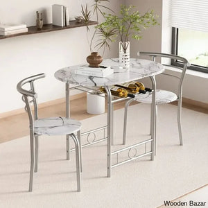 Atwell 2 Seater Dining Table Set - Craft Decor White