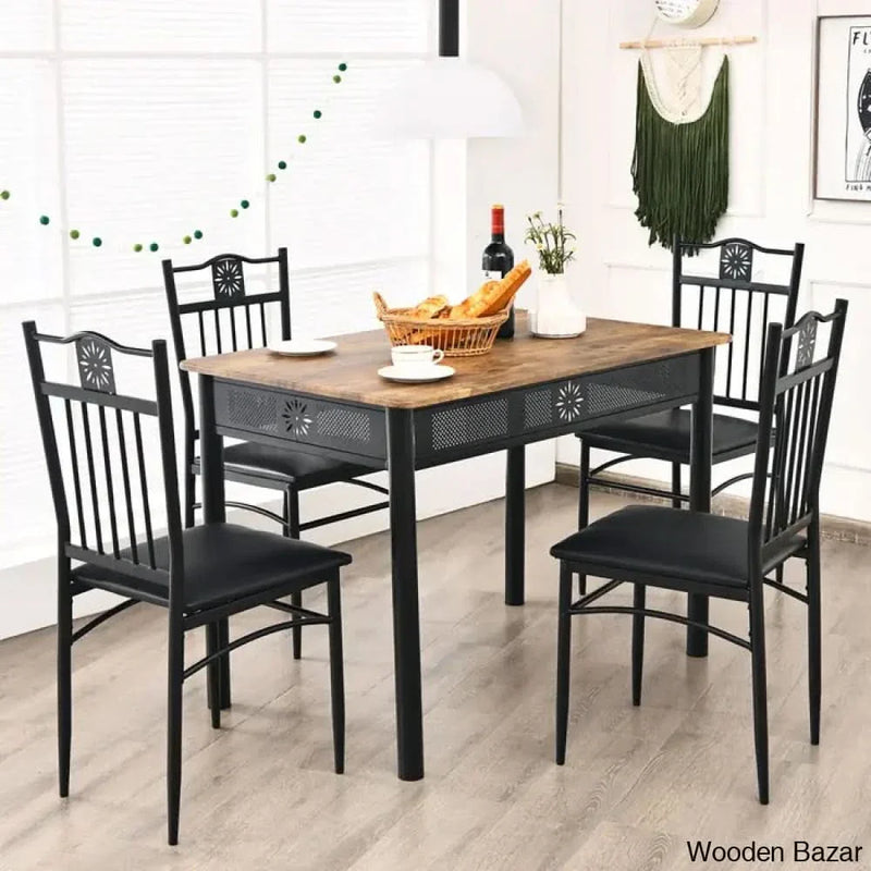 Barker 4 Seater Dining Table Set - Craft Decor