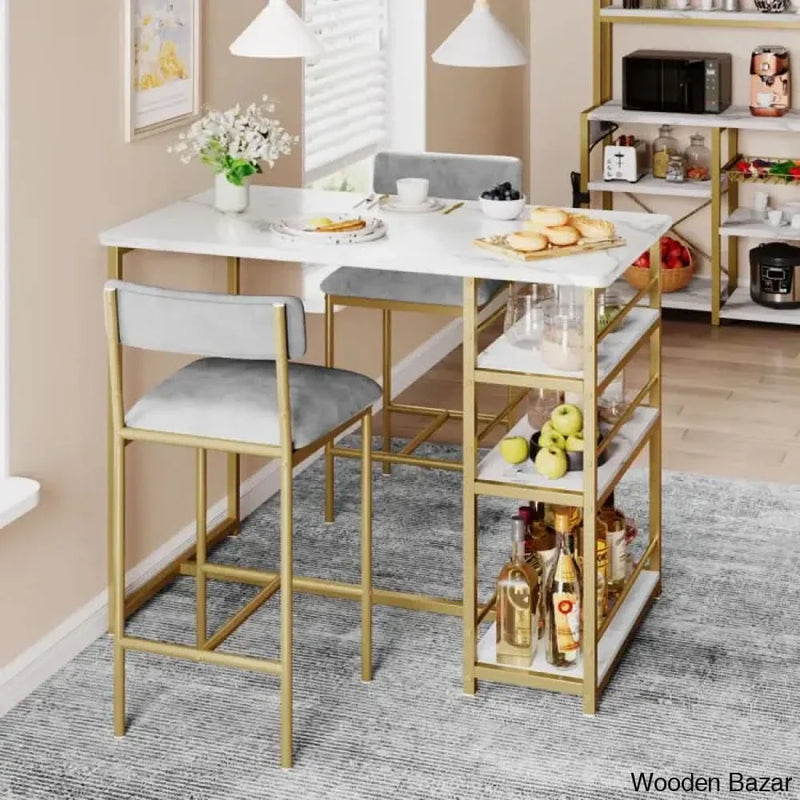 Beatriz Unique 2 Seater Dining Set With Marble top