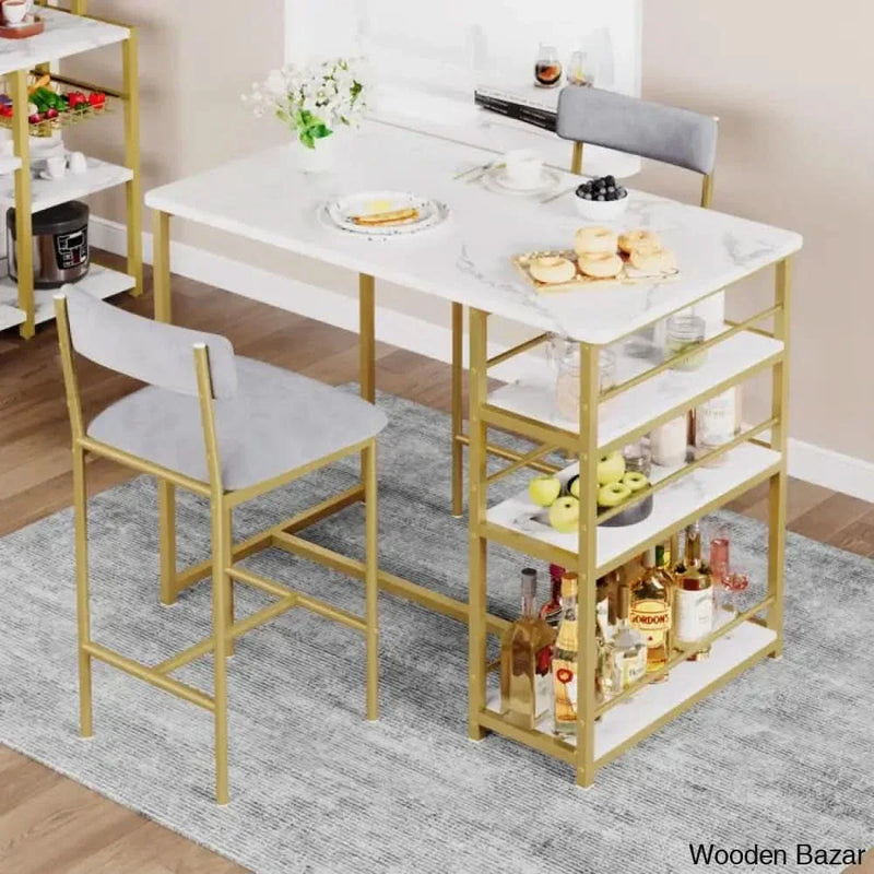 Beatriz Unique 2 Seater Dining Set With Marble top