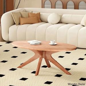 Berglined Solid Wood Single Coffee And Center Table Honey Top/Honey Base