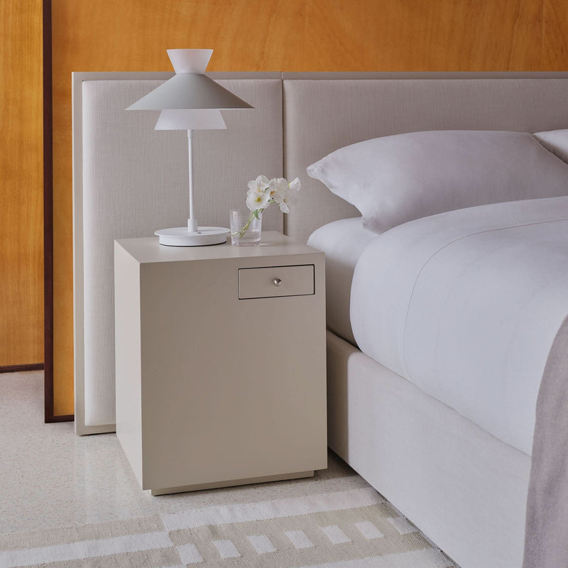 Niared Cotton Lacquered Bedside Table Set of 2 - Craft Decor