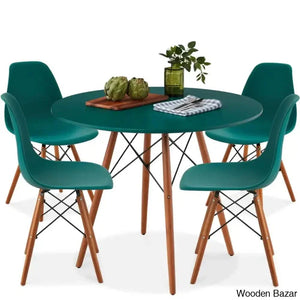 Blaine 4 Seater Stylish Dining Table Set - Craft Decor Green