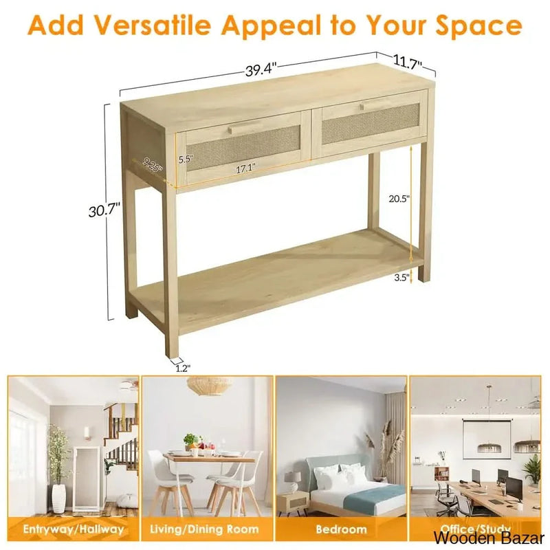 Bluhm Console Table in pine wood