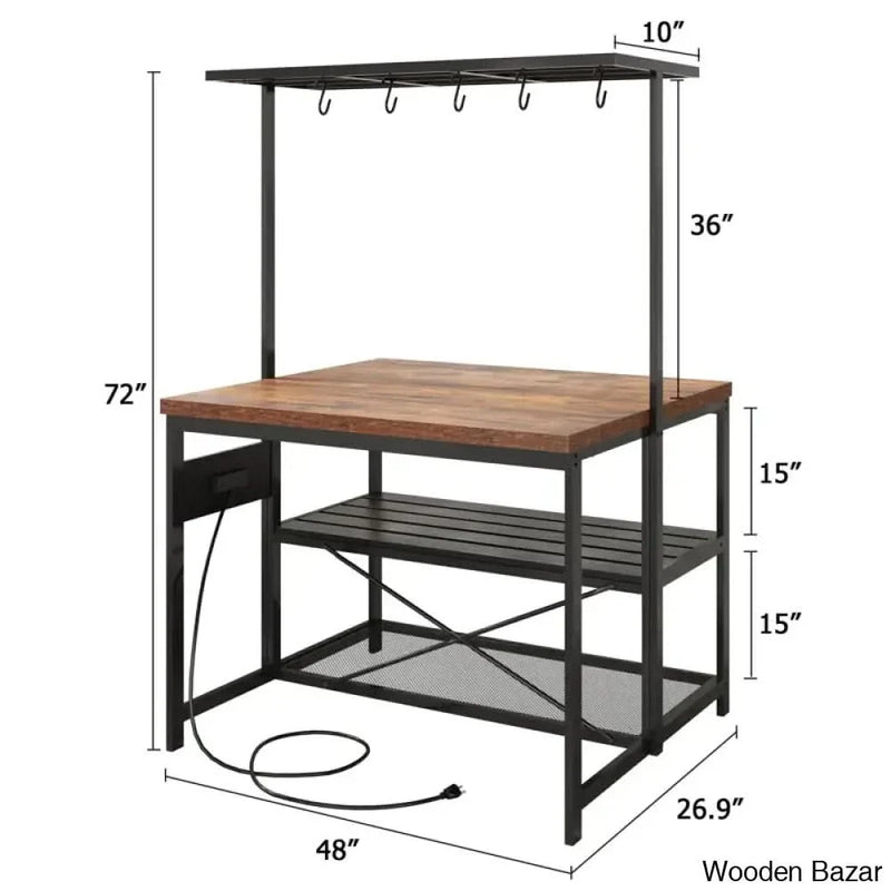 Bretonneux Kitchen Island Kitchen trolley cart cabinet kitchen island with storage