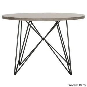 Brygidas Trestle Coffee And Center Table Light Brown/Black