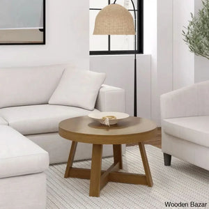 Byardw Solid Wood Coffee And Center Table Pecan