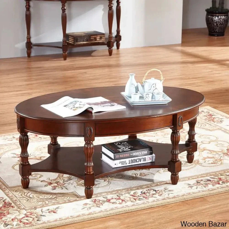 Cantrall Solid Wood Coffee and Center Table