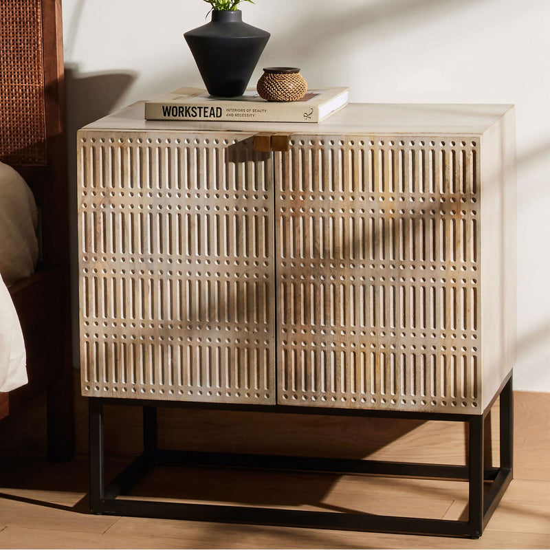 Reuner Carved Bedside table - Craft Decor