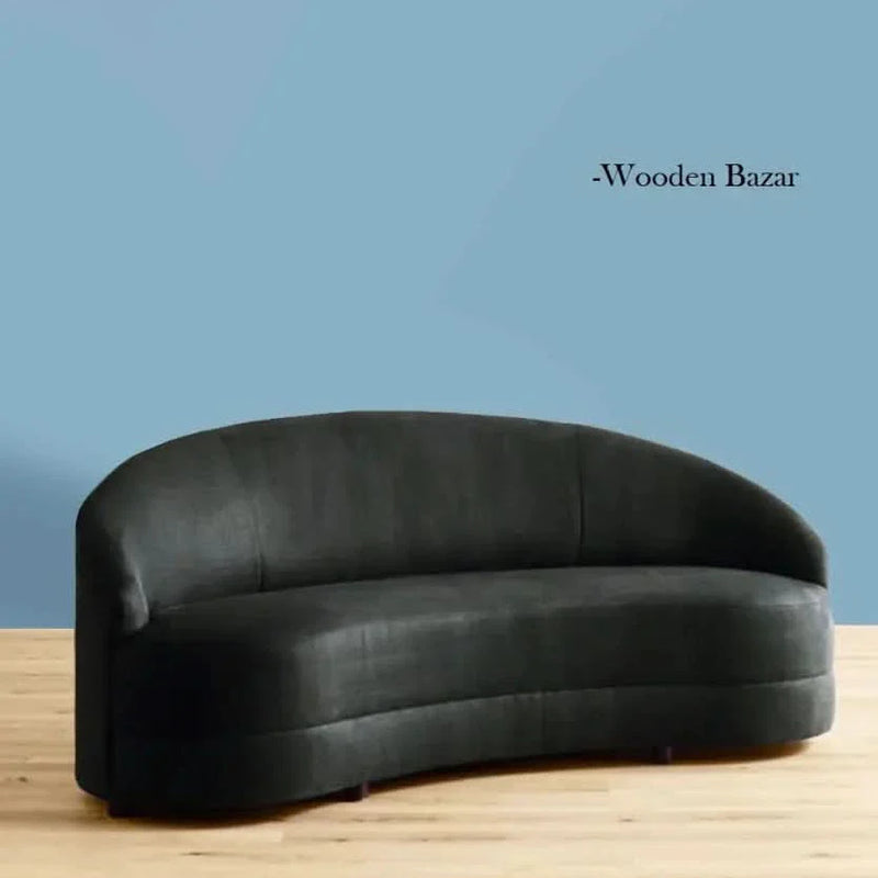 Casper Unique 3 Seater sofa in Black color - Wooden Bazar