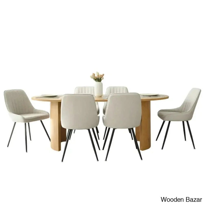 Ceder Luxury 6 Seater Dining Table Set - Craft Decor