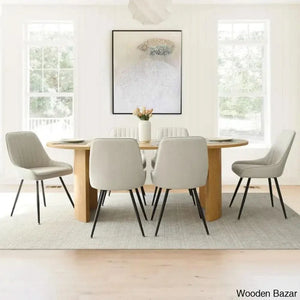 Ceder Luxury 6 Seater Dining Table Set - Craft Decor Oak