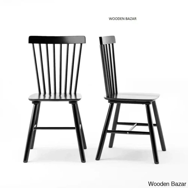 Chesley Solid Wood Windsor Back Side Chair (Set of 2) - Craft Decor