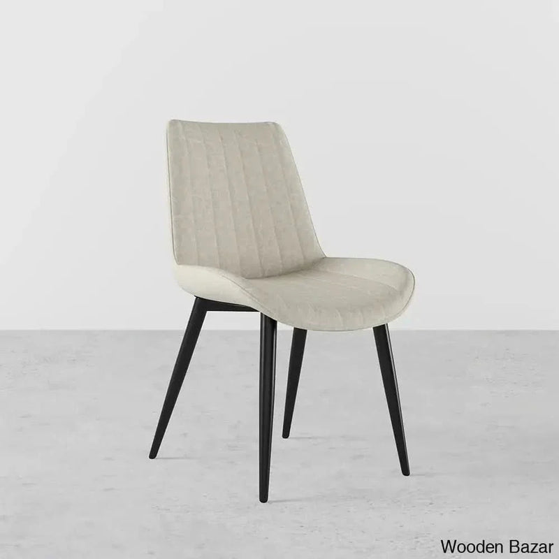 Chet Modern Gray Dining Chairs Set of 2 Upholstered PU Leather