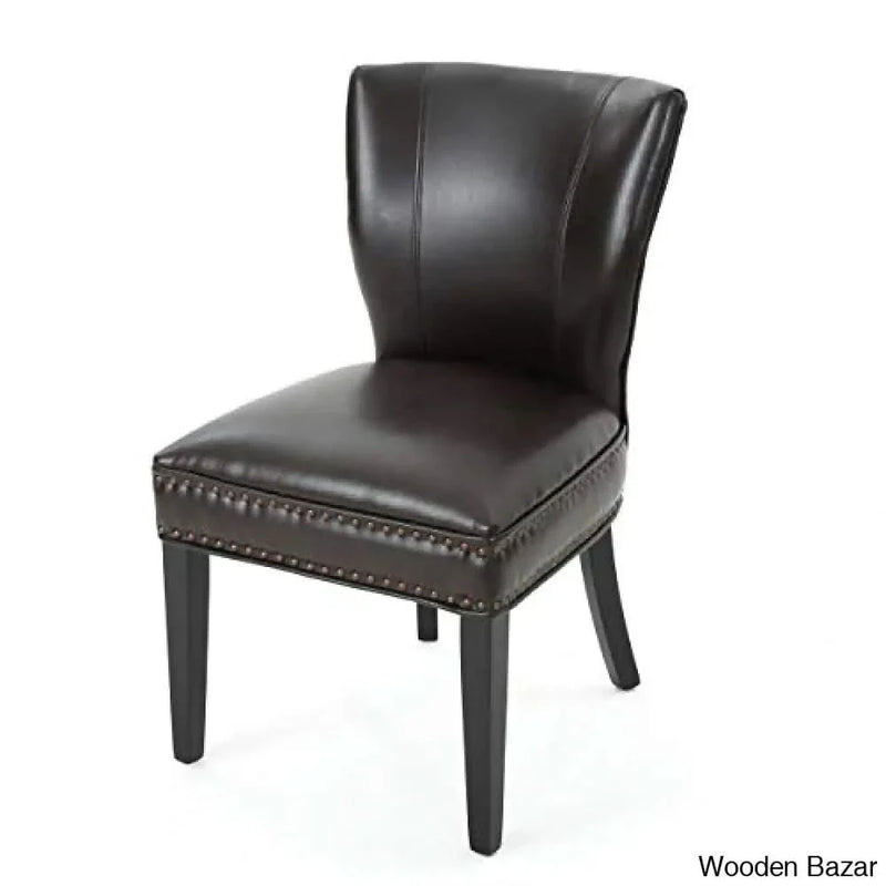 Christopher Knight Home Jackie Leather Accent Dining Chair, Brown