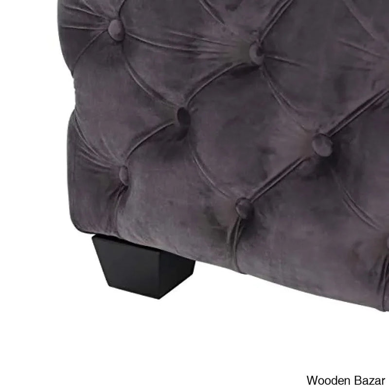 Christopher Knight Home Jaymee Velvet Ottoman, Grey