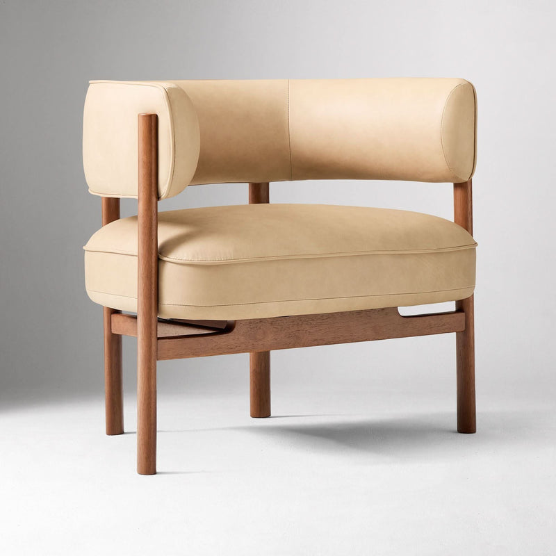 Cakky Expressed Wood Leather Chair - Craft Decor