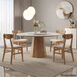 Darnell Luxury 4/6/8 Seater Pedestal Dining Set - Craft Decor 29.5’’H X 53.1’’L 53.1’’W / 4