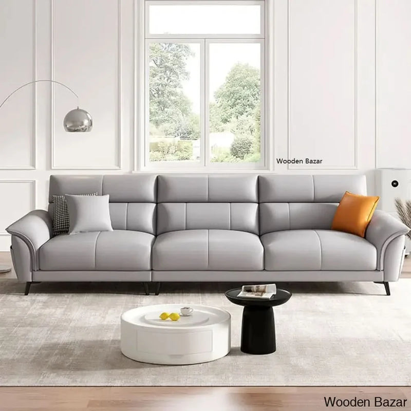 Dove Grey Technology Cloth and Sponge Sofa/Single Sofa with Flared Arm for Living Room - Wooden Bazar