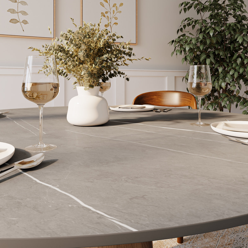 Gray Sintered Stone Dining Set for 4
