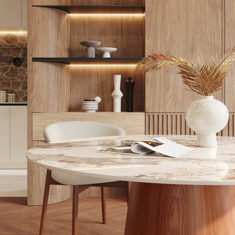 Luxurious Marble Top Dining Set