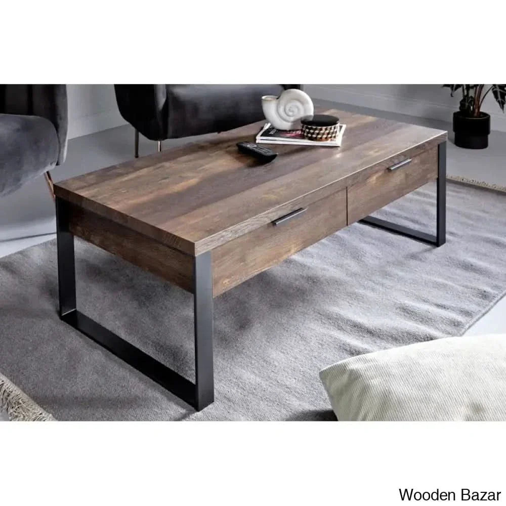 Drayleny Coffee And Center Table Vintage Oak