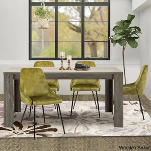 Dunstan Stylish 4 Seater Dining Table Set - Craft Decor Gray Oak