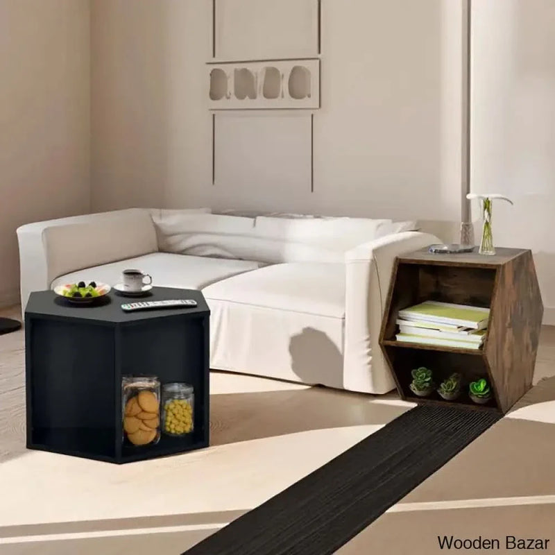 Eba Hexagonal Coffee and center Table Side Table Nightstand