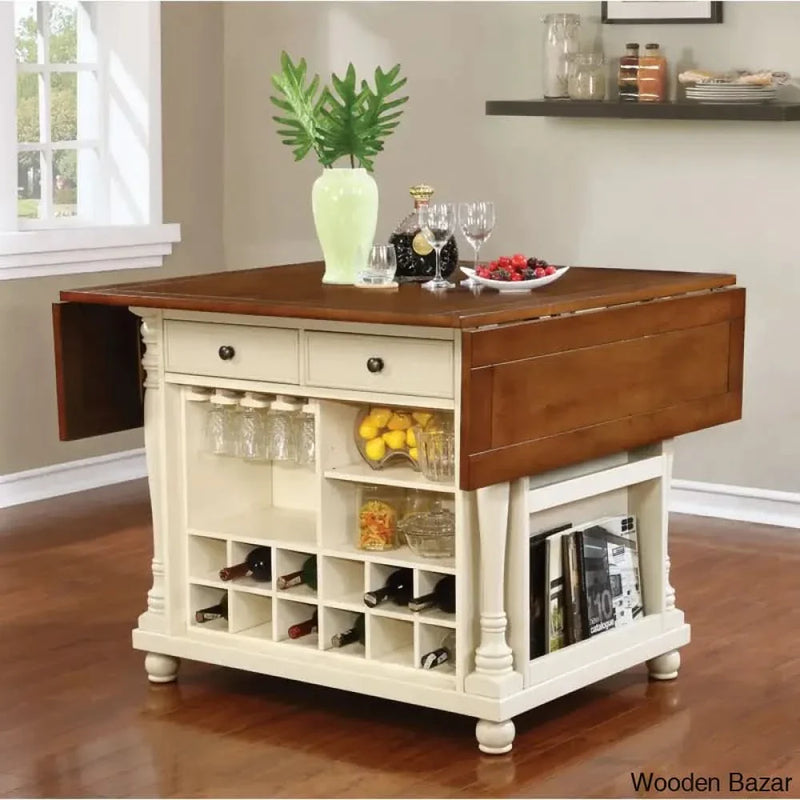 Edlin Wood Kitchen Island Kitchen trolley cart cabinet kitchen island with storage