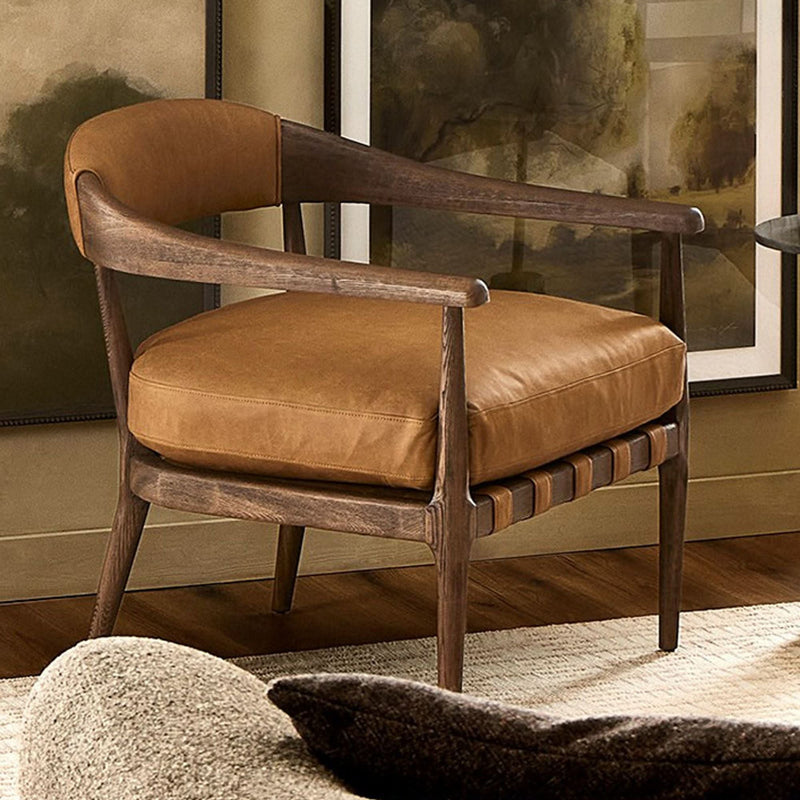 Qavilian Leather Chair - Craft Decor