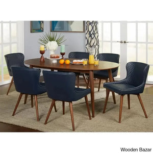 Elisco Modern Dining Table Set For Living - Craft Decor Blue / 6 Seater