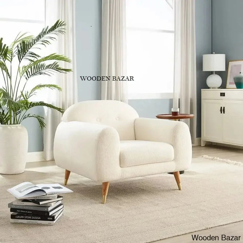 Elishah Minimore Modern Style Accent Chair & Armchair with Tufted back - Craft Decor