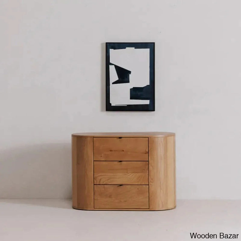 Ellis Contemporary Classics Theo 3-Drawer Chest With Stylish and Functional Storage for Modern Living Spaces