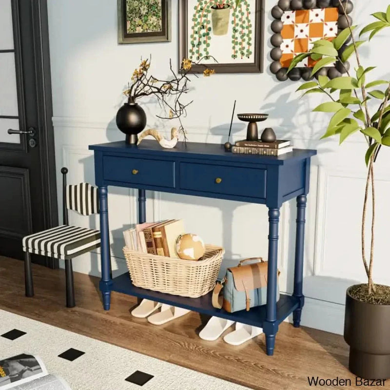 Emaria Console Table in teak wood