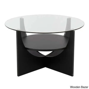 Ensca Glass Top Coffee And Center Table Black