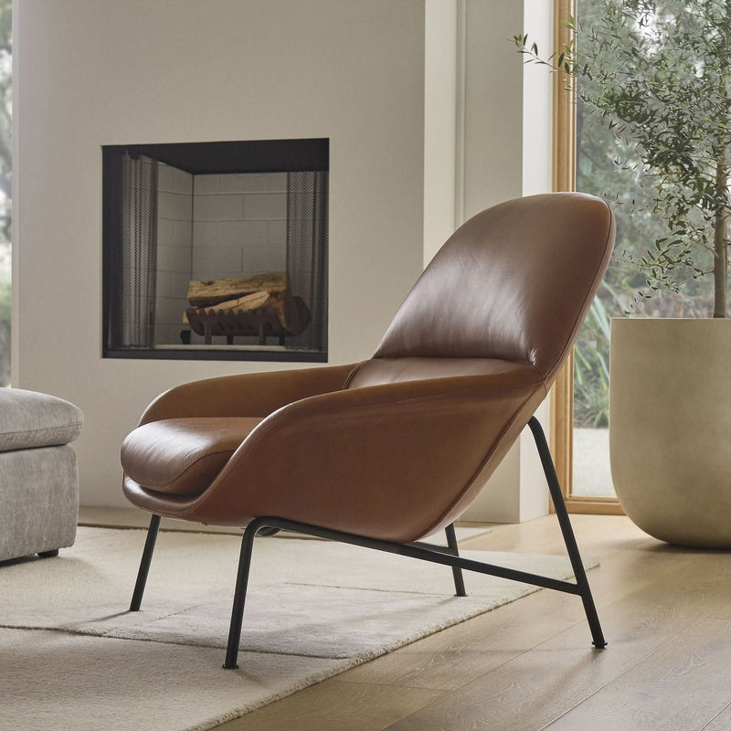 Quilex Mid-Century Leather Chair - Craft Decor