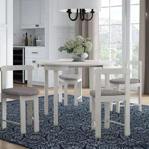 Fleetwood Modern 4 Seater Dining Table Set - Craft Decor Gray