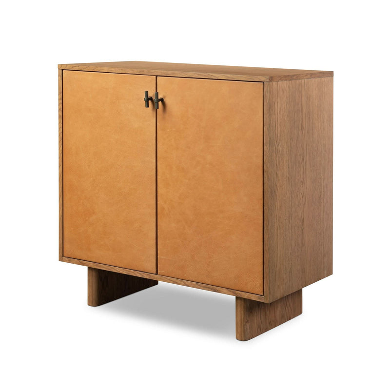 Karion Leather Cabinet - craft decor