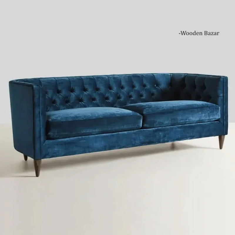 Gorgeous 3 Seater Bloom Chesterfield Sofa In Peacock Color
